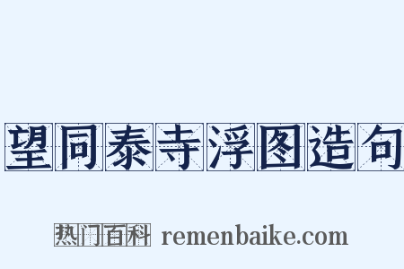 望同泰寺浮图造句是什么意思的图片